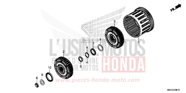CLUTCH (DCT) for Gold Wing CANDY ARDENT RED (R367B) from 2019